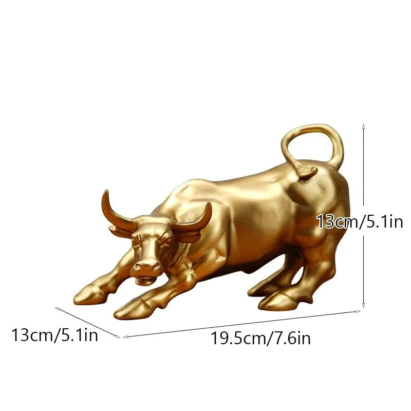 Escultura touro de Wall Street Dourado - Stars